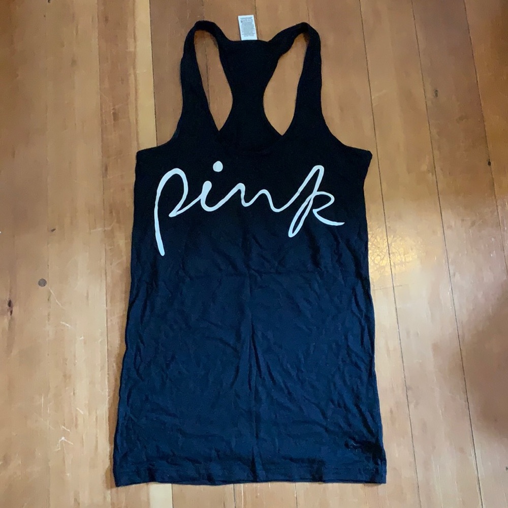 Pink racer back tank top